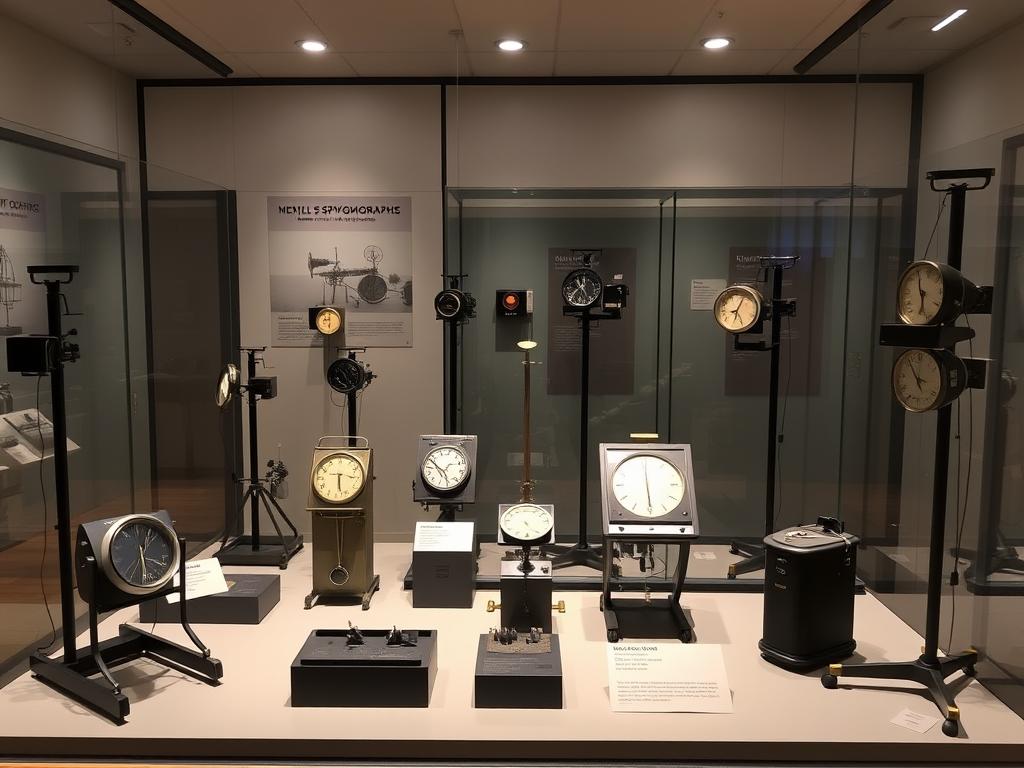 Kolekcja historycznych sfigmografów z różnych okresów