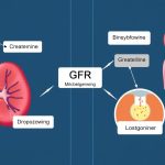 Badanie kreatyniny GFR - schemat przedstawiający filtrację kłębuszkową w nerkach