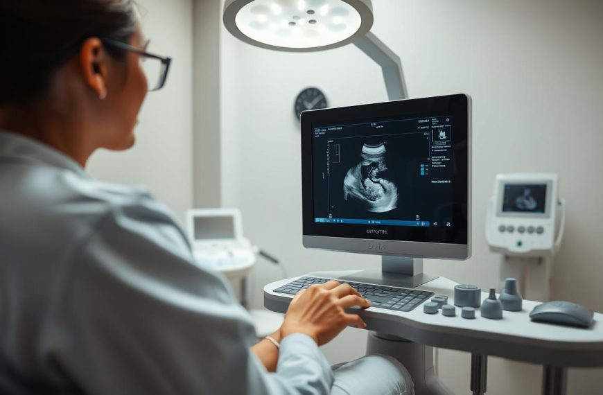 Badanie prenatalne USG wykonywane u kobiety w ciąży