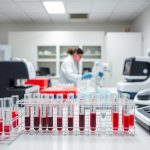 Laboratorium wykonujące badania koagulologiczne z próbkami krwi i specjalistycznym sprzętem