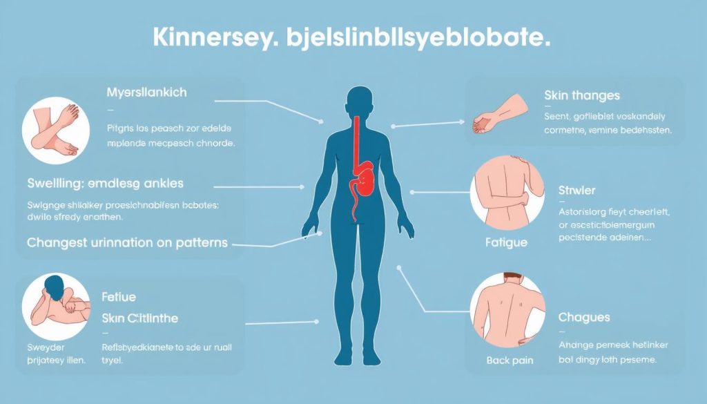 Objawy sugerujące zaburzenia pracy nerek - infografika