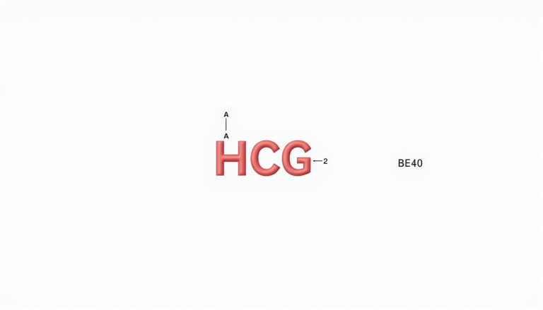 Schemat budowy hormonu hCG pokazujący podjednostki alfa i beta