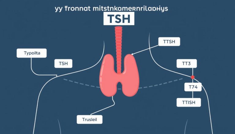Schemat działania tyreotropiny (TSH) w regulacji pracy tarczycy