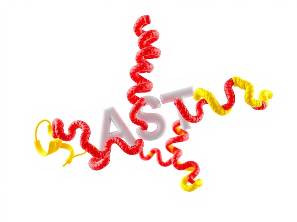 Struktura molekularna enzymu AST (aminotransferaza asparaginianowa)