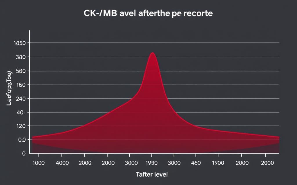 Wykres pokazujący dynamikę zmian poziomu CK-MB po zawale serca